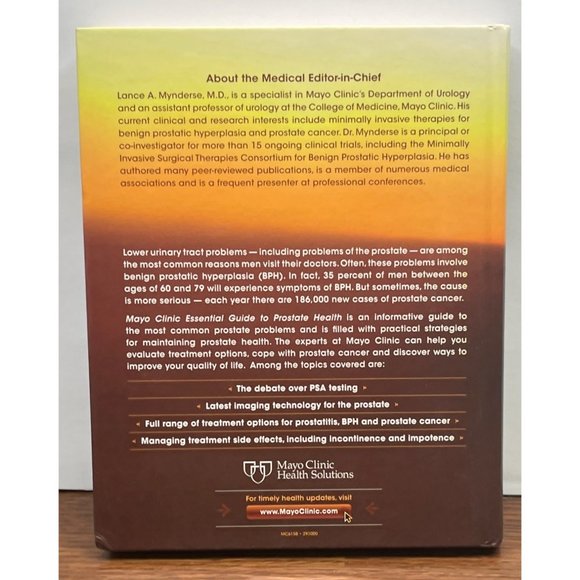 Mayo Clinic Essential Guide to Prostate Health 1st Edition 2009 Hardcover - Picture 4 of 9